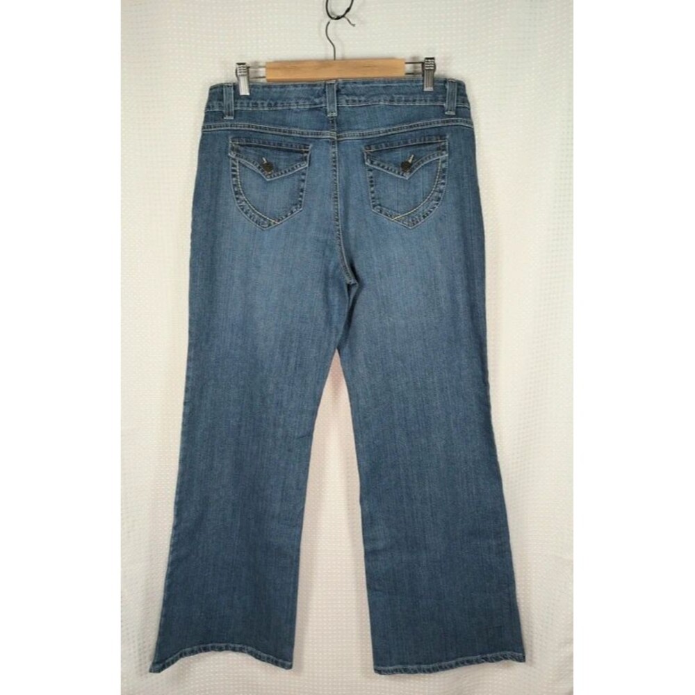 Nine West Wide Leg Jeans with Button Flap Pockets Size 14